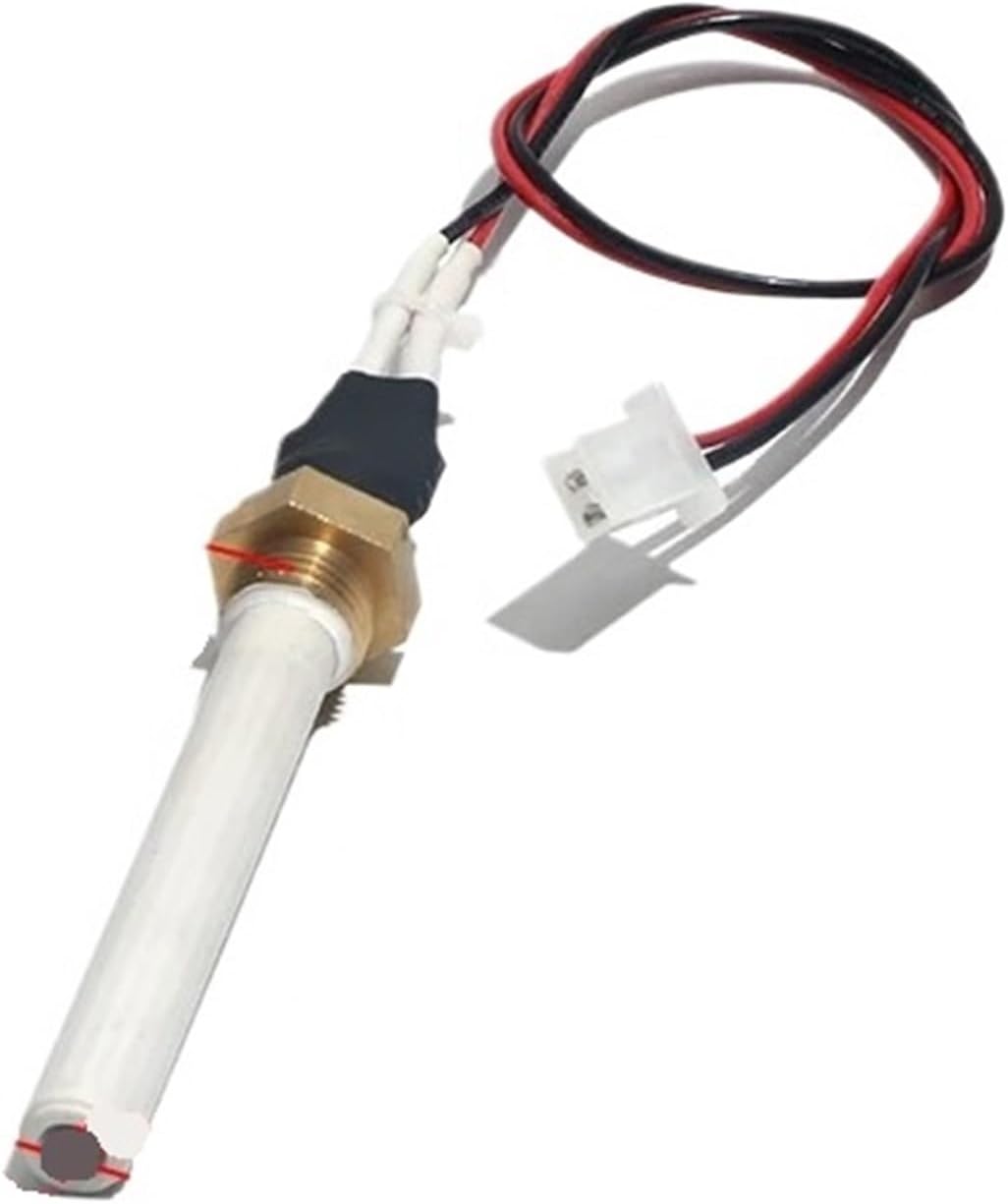 MCH Ceramic Igniter Rod 220V, OD11.5mm x ID6.5mm x L110mm with M16 Thread for BBQ Grill Ignition(White)