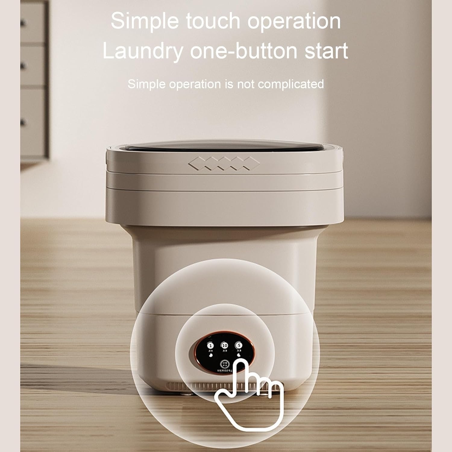 WHYATT Portable Washing Machine，7L by for Socks Underwear or Small Items, Travel Business Trip or College Rooms