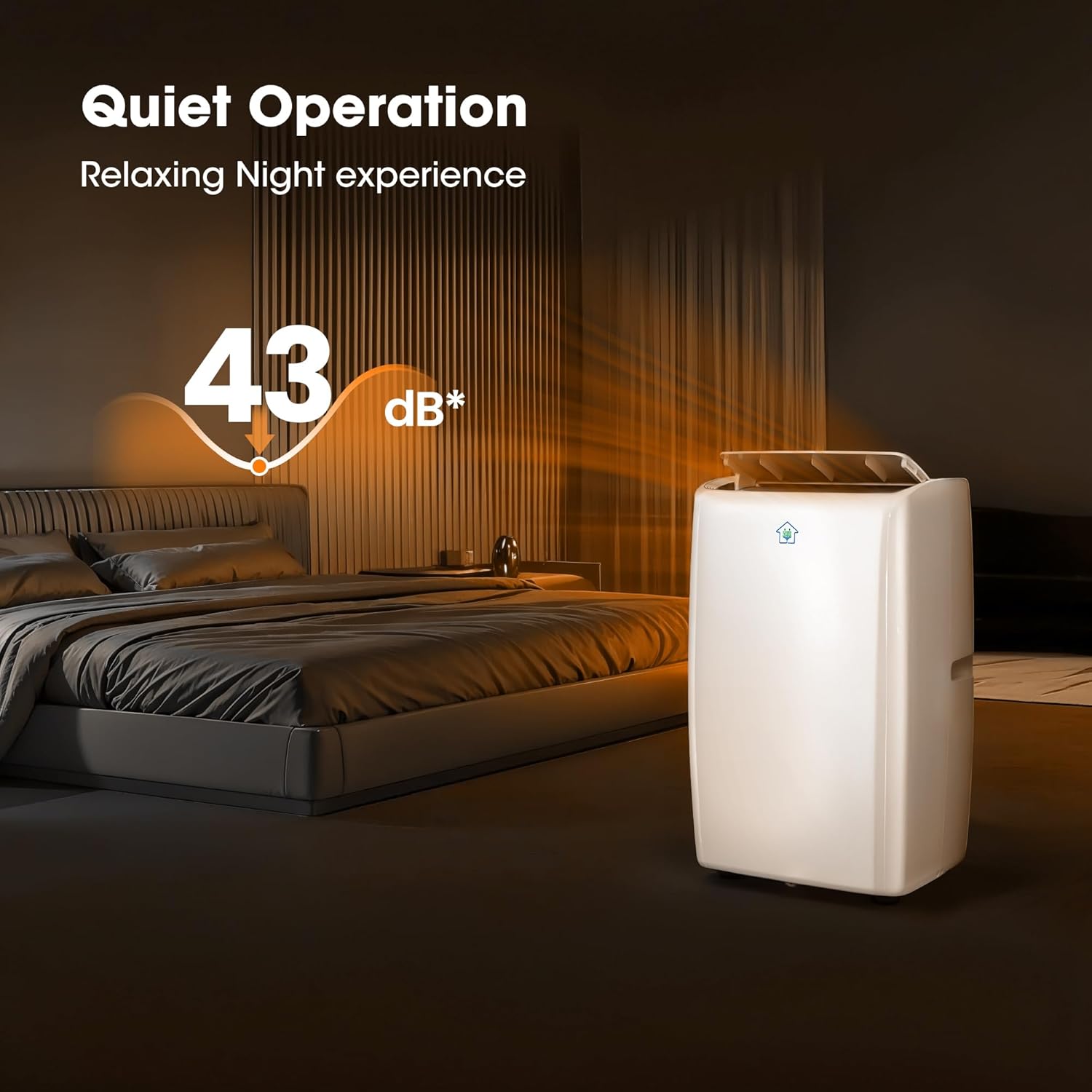 12000BTU Smart Portable Air Conditioner with Heat, AC Unit with App & Remote Control, 4-in-1 Heating, Cooling, Dehumidifier, Fan for Rooms up to 550 sq.ft, 24H Timer, White