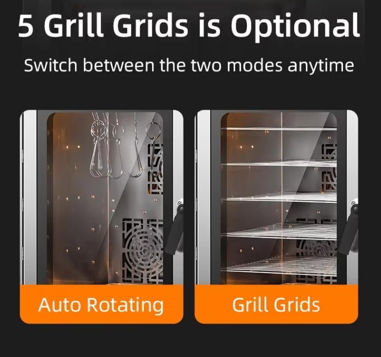 Electric Commercial Duck Rotisserie Oven,Multi-Function Vertical Oven 170QT, Designed For Baking, Roasting, Broiling, And Rotisserie-Style Cooking,Microwave And Hot Air Circulation 220V