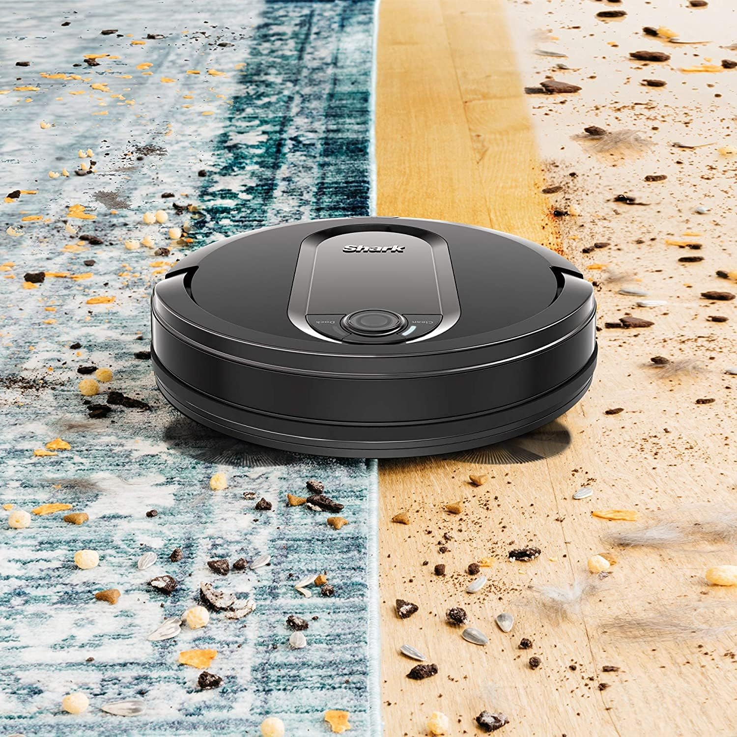 Shark IQ Robot RV1100 App-Controlled Robot Vacuum with WiFi and Home Mapping, Pet Hair Strong Suction with Alexa (Renewed)