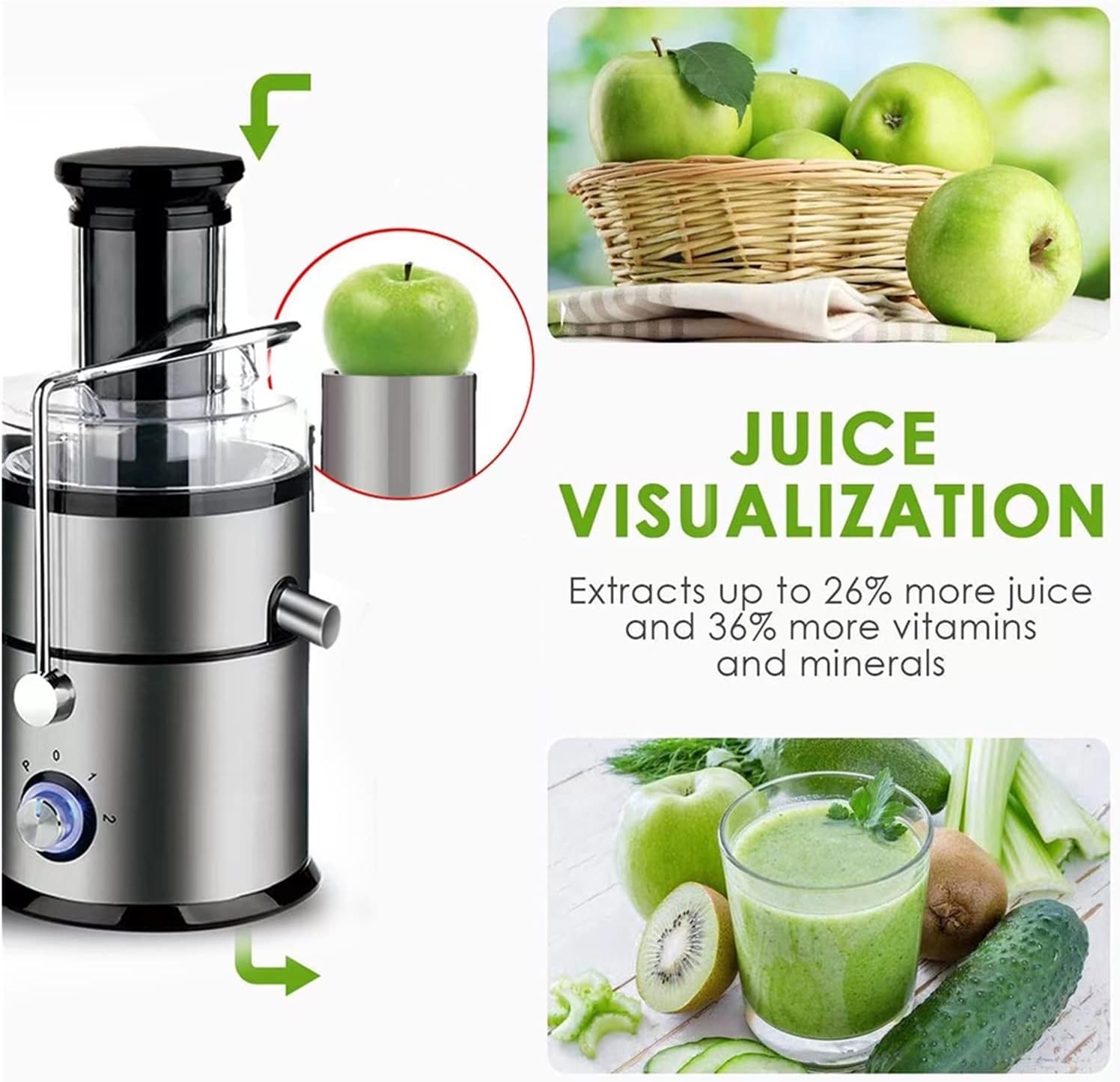 1L 4 IN1 Electric Orange Juicer Extractor Machine 1000W High Power Speed Multifunction Vegetable Meat Fruit Juice Blender (4 in 1 E_220V)