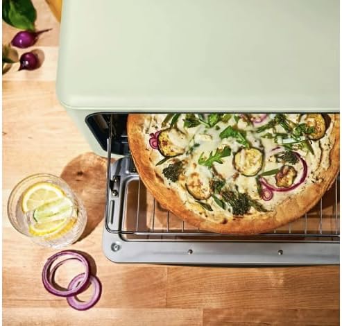 Beautiful Infrared Air Fry Toaster Oven, 9-Slice, 1800 W, by Drew Barrymore (Sage Green)