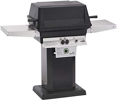 T-Series T40 Commercial Cast Aluminum Propane Gas Grill with Timer On Black Patio Base