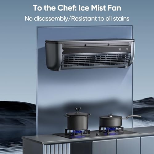 Saker Portable Air Conditioner,Mini AC Cooler for Kitchen - Portable Air Conditioner Fan w/Cool Mist, Battery-Powered, Wall Mountable, Easy Clean (white)