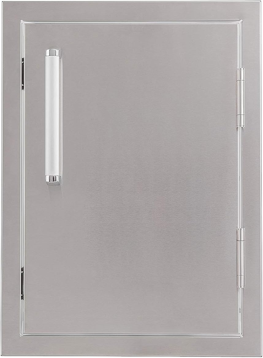 Bonfire Outdoor Kitchen BBQ Access Door,14x20″(D xW),304 Stainless Steel Single Vertical Door for Grilling Station or BBQ Island (14