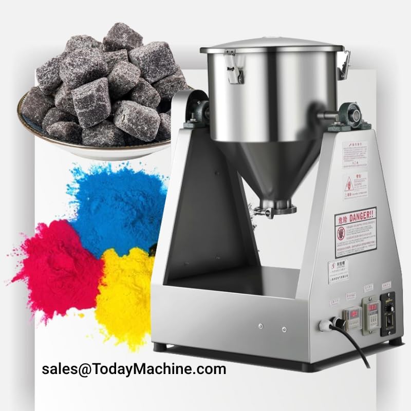 TODAYMACH Mini Double Cone Tumbler Blender Herbs Spice Herbals Powder Barrel Mixer 100kg 200kg, RED, SZH-30-043-7