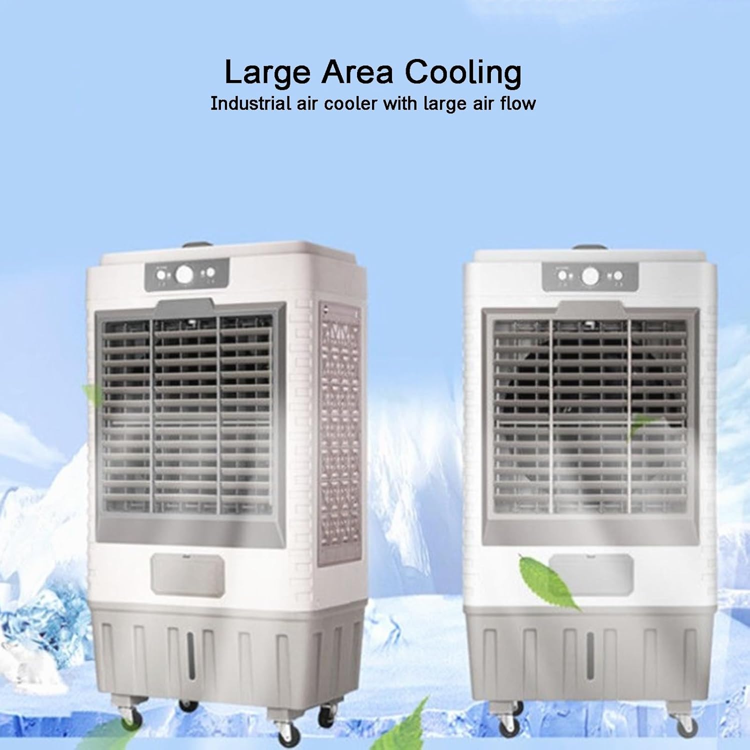 Portable Air Conditioners, Evaporative Cooler, with Remote and 12H Timer, 45L/10bal Water Tank, 3 Speeds, for Backyard, Garage, Patio