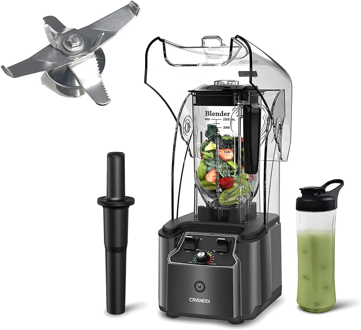 CRANDDI Commercial Quiet Blender K90 with Blade