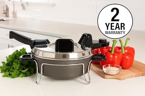 Total Chef Czech Cooker The Ultimate Electric Oven with Adjustable Thermostat Versatile Cooking Options Efficient Heating Non-Stick Pot Portable Design and Heat-Safe Stands