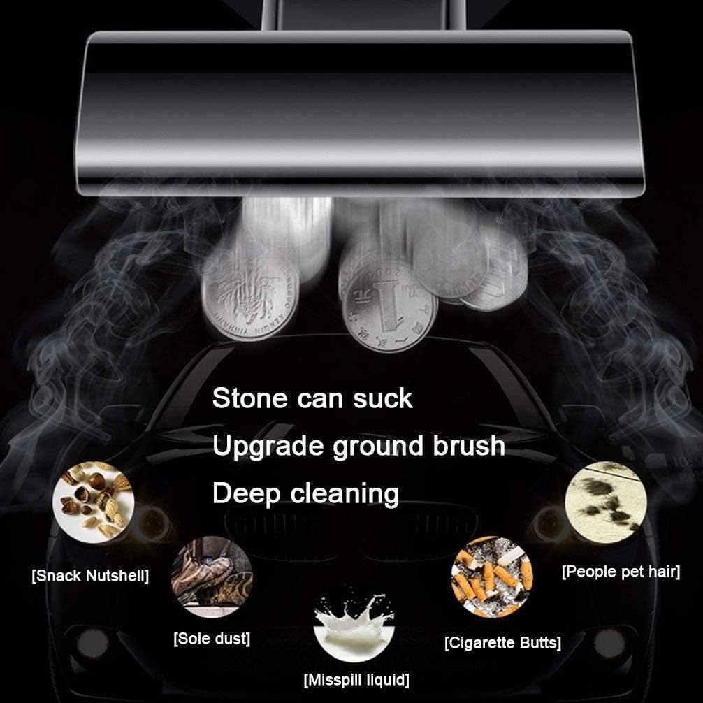 Car Portable Handheld Wireless Vacuum Cleaner with Suction Nozzle and Dust-Proof Car Vacuum Cleaner Super Suction High Power for Car Home Pet Hair Dust(Black)