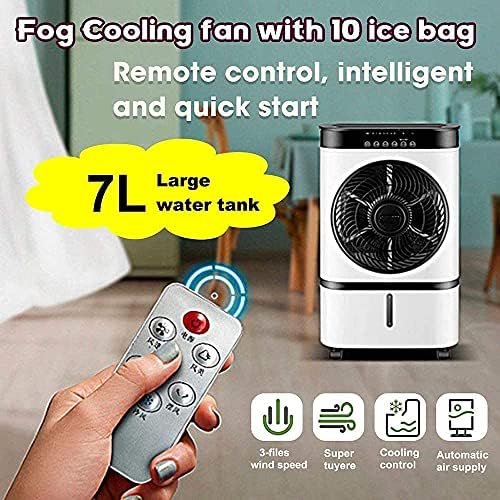 Air Cooler for Home Office Evaporative Coolers Portable Air Conditioner 7L Water Tank Mute Air Humidifier Cooler Timer Remote Control Mobile Air Conditioner Cooling Fan