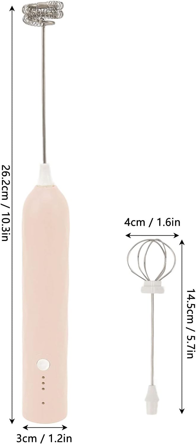 Electric Stirrer, Small Household Egg Beater, Multifunctional Handheld Blender for Coffee, Matcha, Lattes, Cappuccino (Apricot)