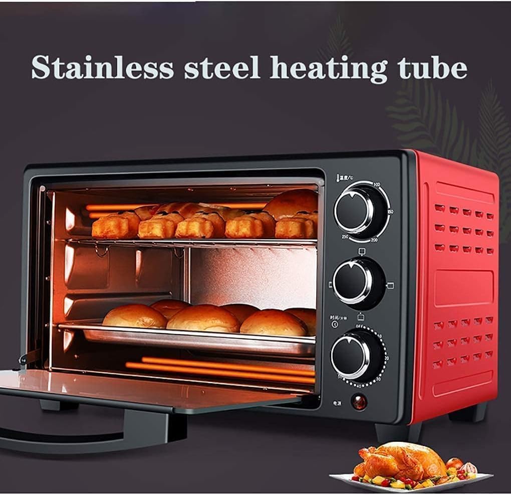 oven mini oven air fryer oven Mini Oven 23 L,Electric Oven 1300 W Adjustable Temperature 70-250 ℃ and 60 Minutes Timer with 3 Heating Functions for Baking Cooking Grill Toaster Oven Air Fryer,