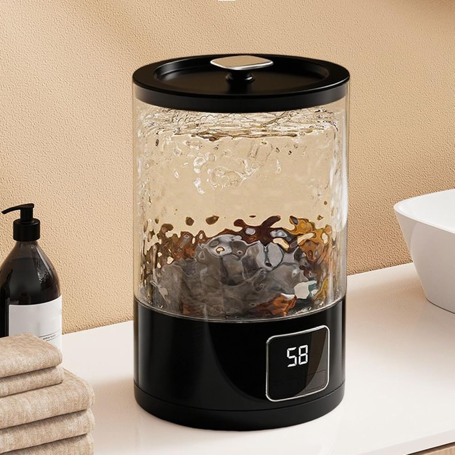 Portable Washer - Small Washing Machine, Mini Laundry Washer | Compact Electric Clothes Cleaner for Underwear, Socks, Baby Garments, Dorm Room, RV, Travel, Camping, Hiking, Outdoor Small Apartment