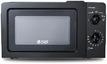 COMMERCIAL CHEF 0.6 Cubic Foot Microwave with 6 Power Levels, Small Microwave with Grip Handle & BLACK+DECKER 4-Slice Toaster Oven, TO1313SBD, Even Toast, 4 Cooking Functions Bake