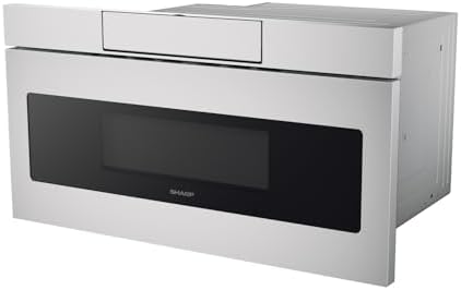 SHARP SMD3070ASY Microwave Drawer Oven, 30-inch, 1.2 Cubic Feet, 950 Watt, Concealed Angled Touch Control Panel with Digital LCD Display, Stainless Steel
