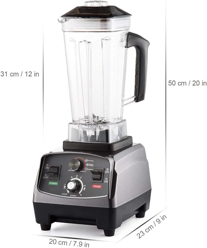Blender Smoothie Makers, 1650W Kitchen Food Processor, 26000 RPM High-Speed Jug Blender with 2L BPA-Free Container, for Home Milk Tea Shop Coffee Shop