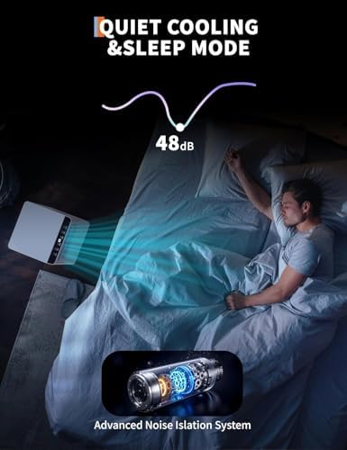 GarveeLife 8,500 BTU Portable Air Conditioners - Smart AC Units Cold Air System Quick Cooling Up to 350 sq.ft with Remote Control 24H Timer/Dry/Fan Modes Drain-Free Window Installation Kits