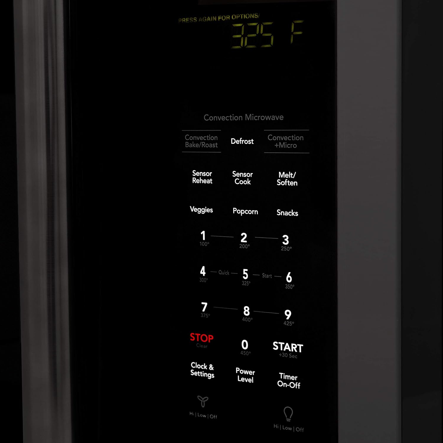 ZLINE Over the Range Convection Microwave Oven in Black Stainless Steel with Modern Handle and Sensor Cooking