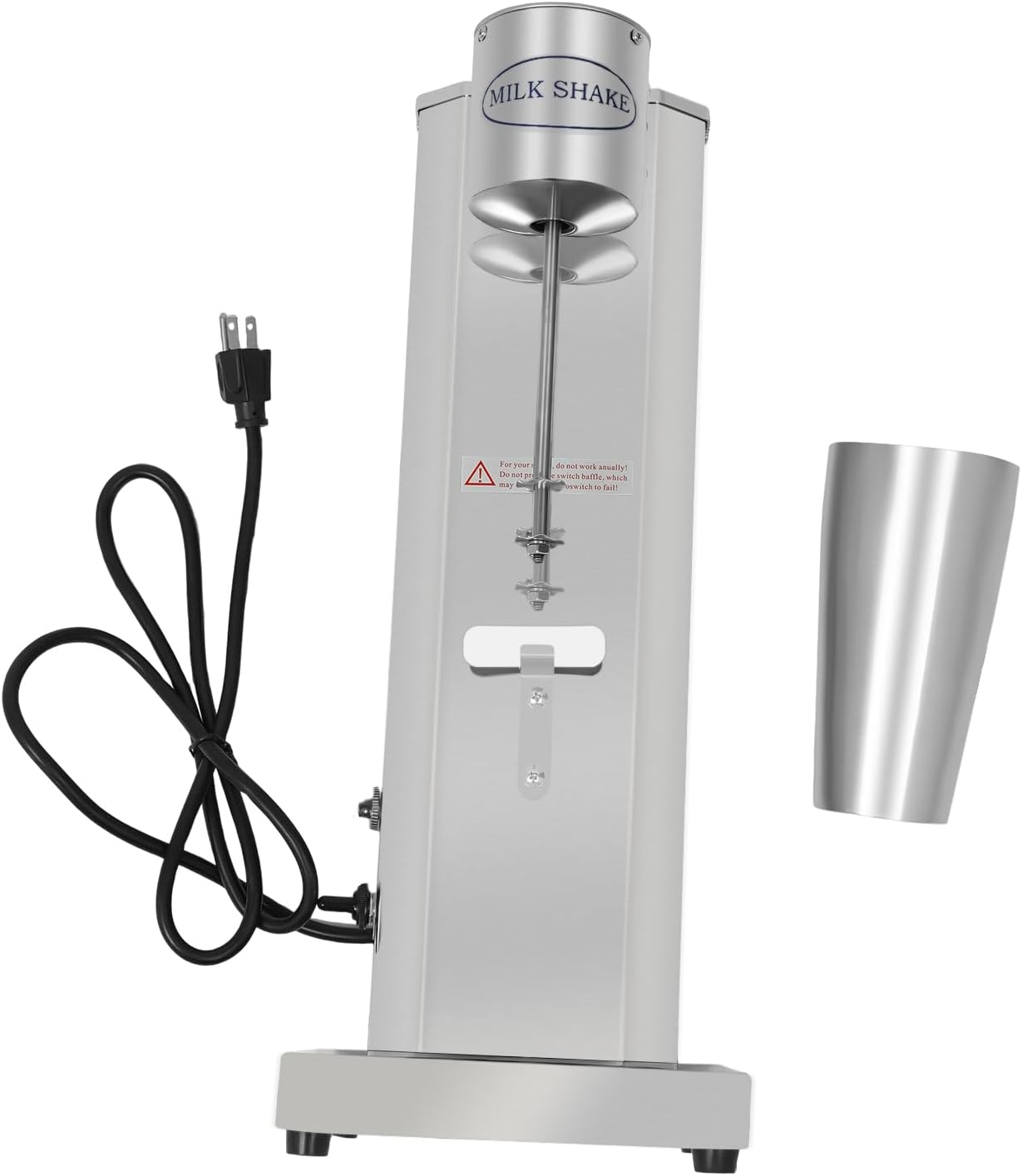 Milkshake Machine, 180W 110V Electric Beverage Blender with 2 Speed Adjustable Commercial Electric Milkshake Maker with Pp Graduated Cup 0.21 Gal Capacity for Protein Shakes,Ice Cream