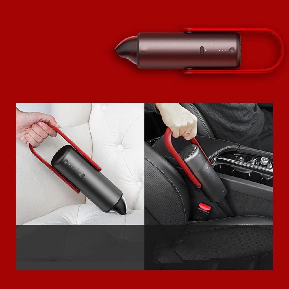 Cordless Handheld Vacuum, Rechargeable Mini Vacuum 80W Powerful Suction, Lightweight Car Vacuum Cleaner, for Home and Car Cleaning (Color : Blue)