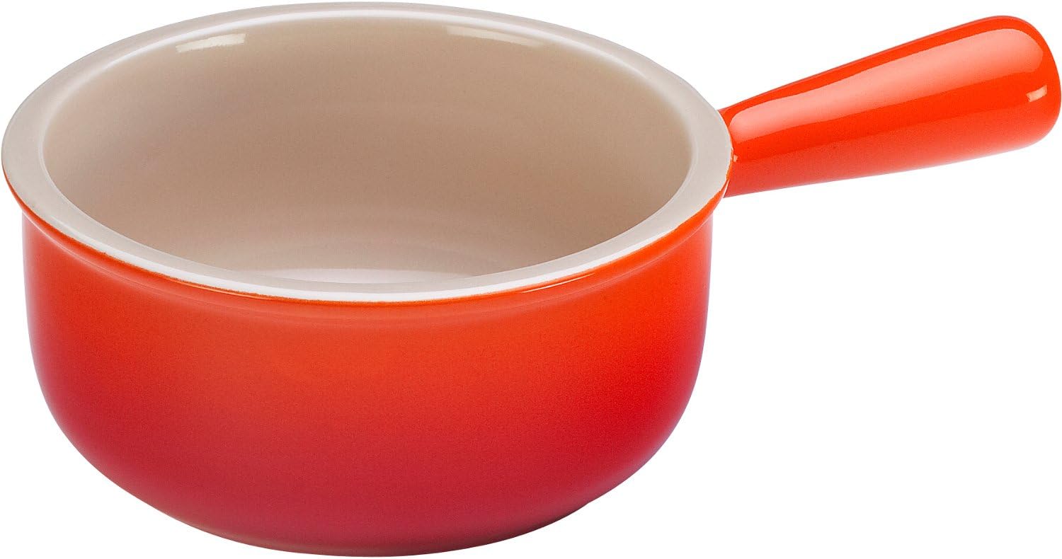 Le Creuset Stoneware French Onion Soup Bowl, 16 oz., Flame
