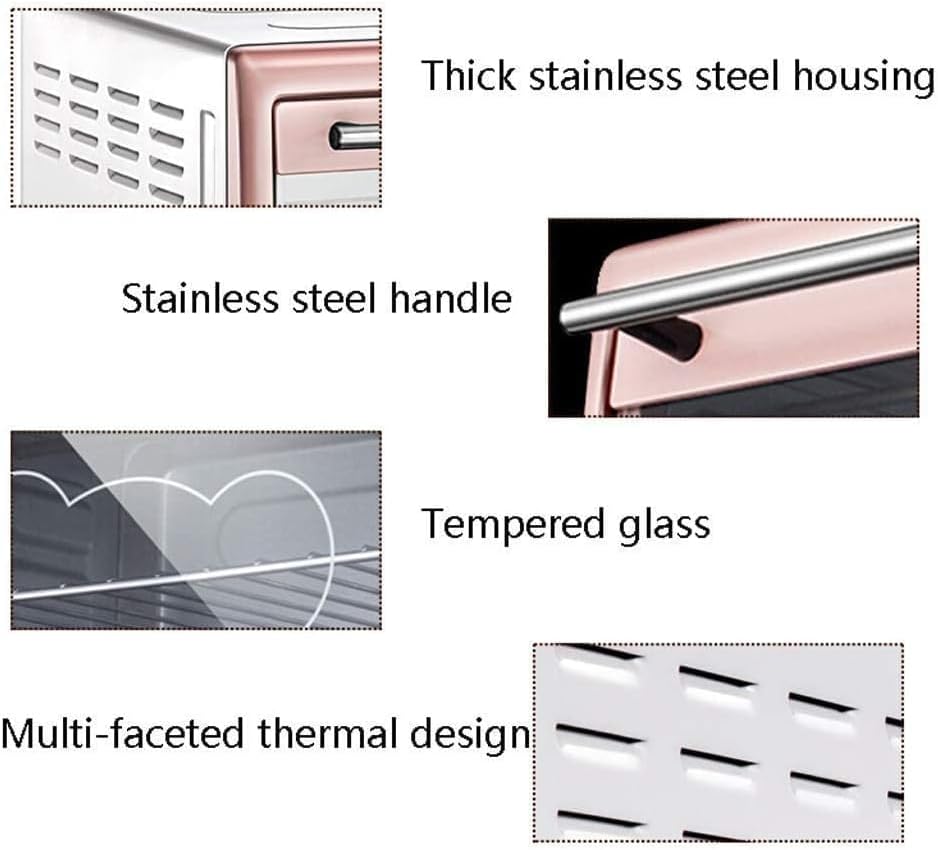 oven mini oven air fryer oven Mini Oven 30L with Controlled Temperature of 60-250 ℃ and 60-Minute Timer 3 Cooking Methods Multifunctional Household Three-Layer Oven with Steel Cover Glass Door with