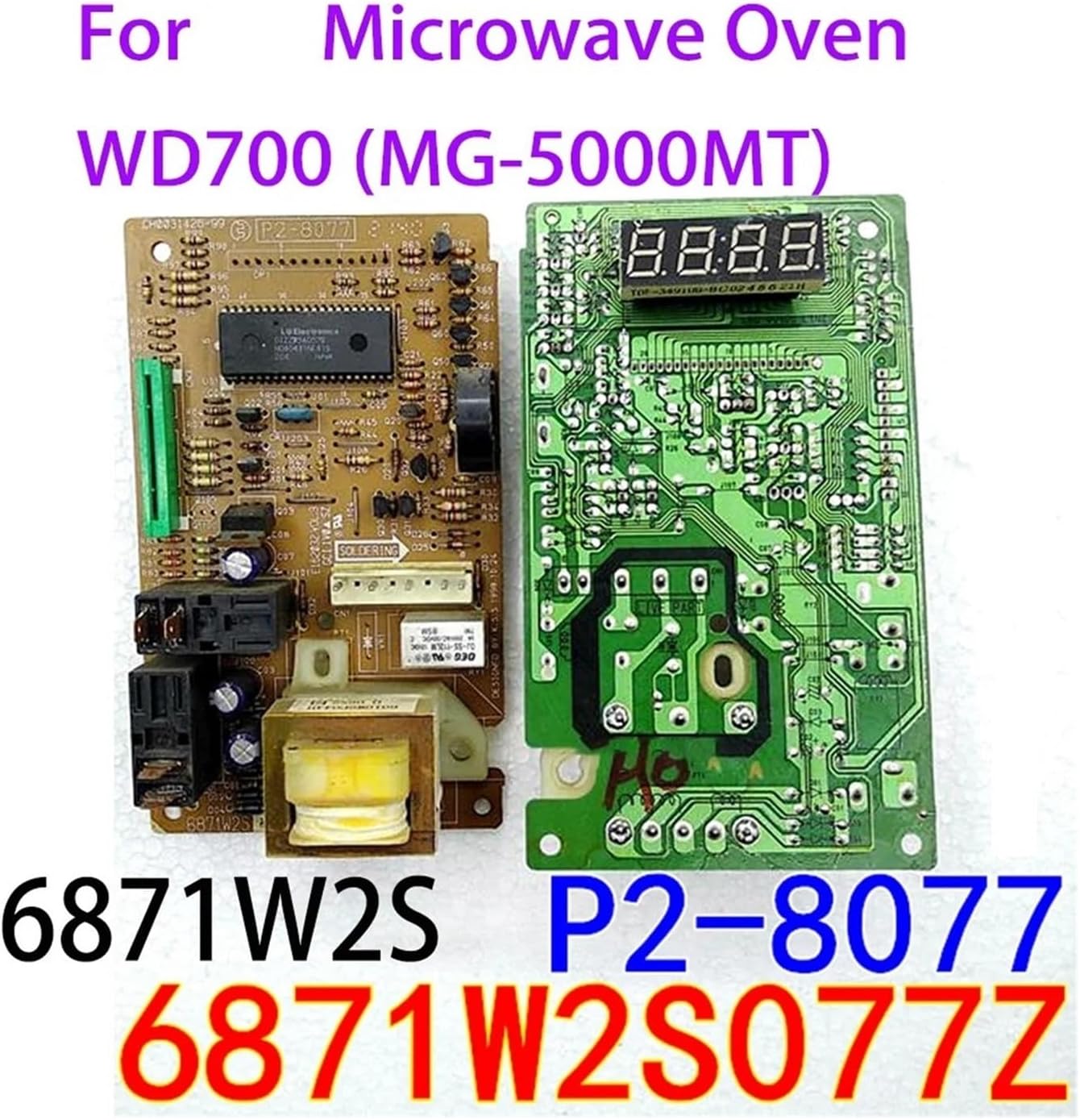 Compatible For LG Microwave Oven WD700 (MG-5000MT) Computer Board 6871W2S077Z Motherboard P2-8077 6871W2S Circuit