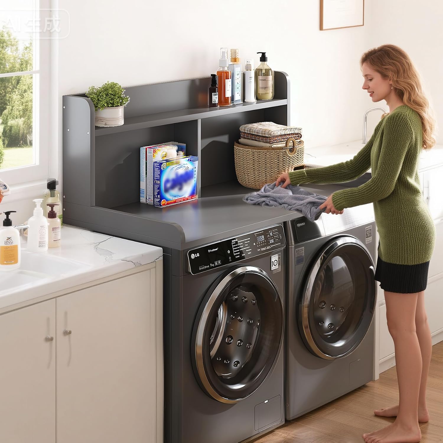 2-Tier Washer Dryer Countertop, 18.5