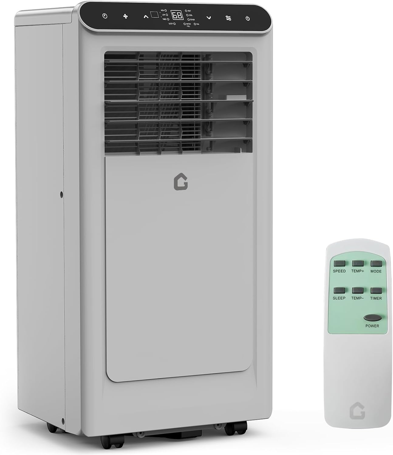 10000 BTU Portable Air Conditioners, 3-In-1 Portable AC Units for Rooms with Dehumidifier, Quiet Room Air Conditioner Cools Up to 450 Sq.Ft., Energy Efficient, Remote, 24Hrs Timer, Auto Swing, Grey