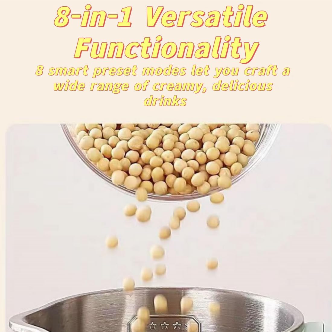 The 8-In-1 Multifunction Nut Milk & Juice Maker, 2026 Upgraded Nutmilk Maker Blender, Automatic Soybean Juice Machines with Timer Self-Cleaning and Keep-Warm, Suitable for Home Kitchen (A2)