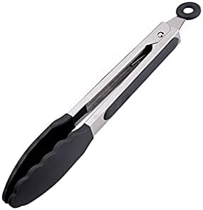 Cooking Tongs Kitchen Accessories Tools Supplies Clips Bread Barbecue Tongs Steak Clip Food ClipsBlack
