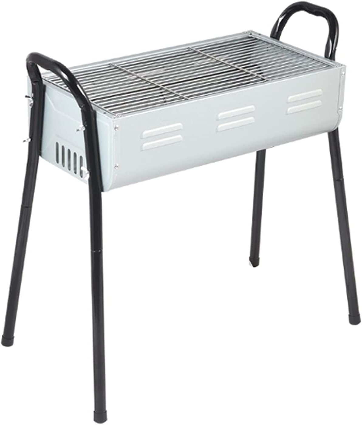 Portable BBQ Grill Thicken Alloy Portable Charcoal Barbecue Grill Outdoor Camping Barbecue Utensils Barbecue Charcoal Grill Easy to Clean and Store BBQ Grill Utensils for Barbecue