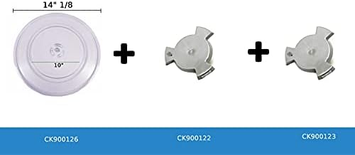 GLOB PRO SOLUTIONS W10818723 WPW10776938 WP8183788 Compatible KIT Microwave Glass Plate + Base Support + Ring Turn Replacement for and Compatible with KitchenAid Jenn-Air Whirlpool Maytag Heavy Duty