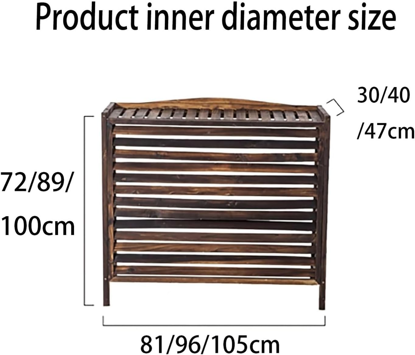 Outdoor Air Conditioner Unit Flower Stand Fence Screen to Hide Air Conditioner, Wooden Privacy Screen Decorative, Pool Equipment Trash Can Enclosure Ac Fence for Outside Unit(105x47x100cm)