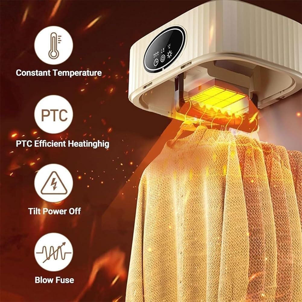 Hanging Dryer With Timer, Foldable Clothes Dryer, Household Small Dryer, Dormitory Travel Portable Air Dryer, Multi-functional Compact Dryer(Sakurapowder)