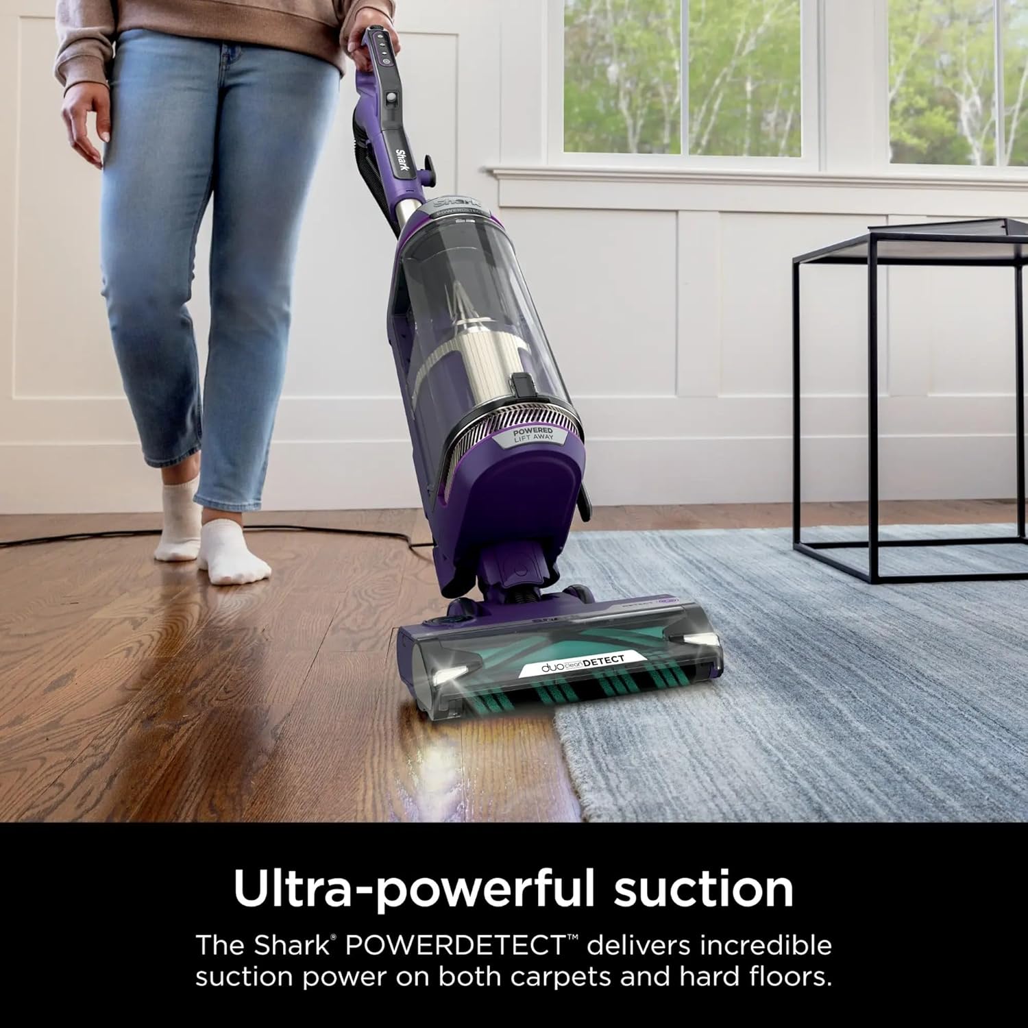 SHARK AZ4002W POWERDETECT Upright Vacuum Cleaner with DuoClean Technology, Odor Neutralizer Technology, Powered Lift-Away, Self Cleaning Brushroll, Anti-Allergen Complete Seal (Renewed)