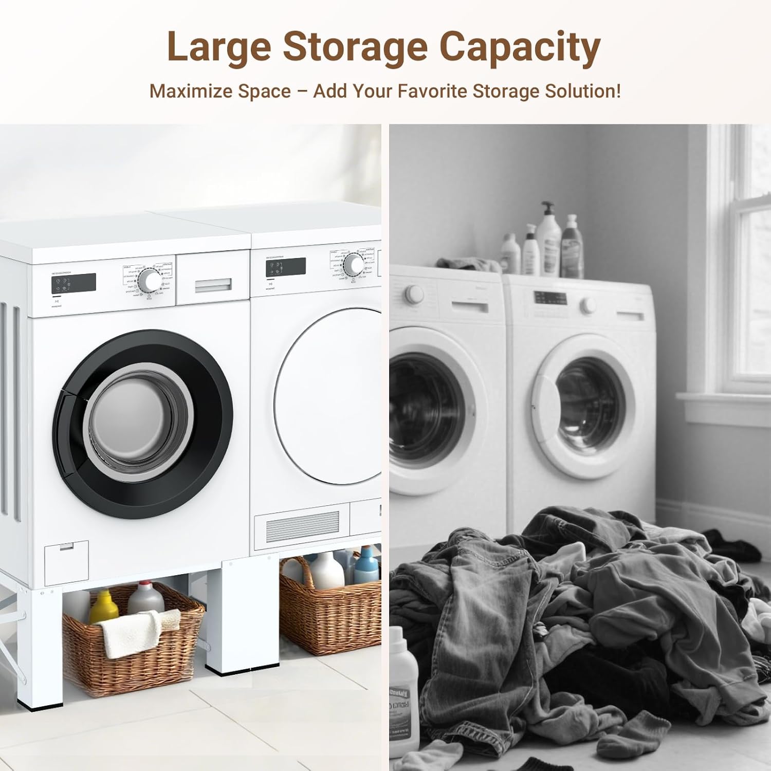 SKM 2-in-1 Washer & Dryer Pedestal Stand, 29