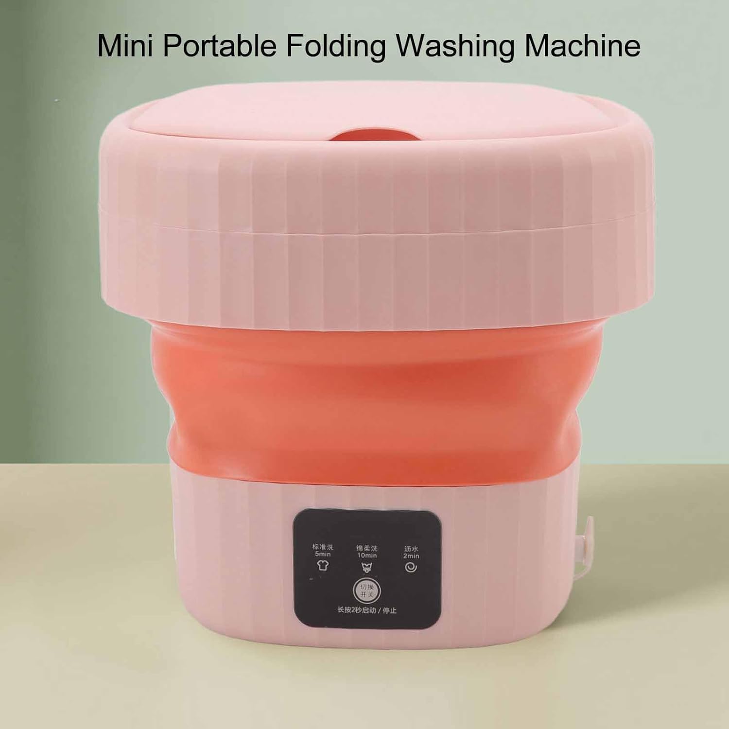 Portable Washing Machine,USB Powered Mini Turbo Washing Machine, Mini Compact Twin Tub Washing Machine Laundry Washer,Low Noise Foldable for Apartment Dorms RV Camping(US plug-pinks)