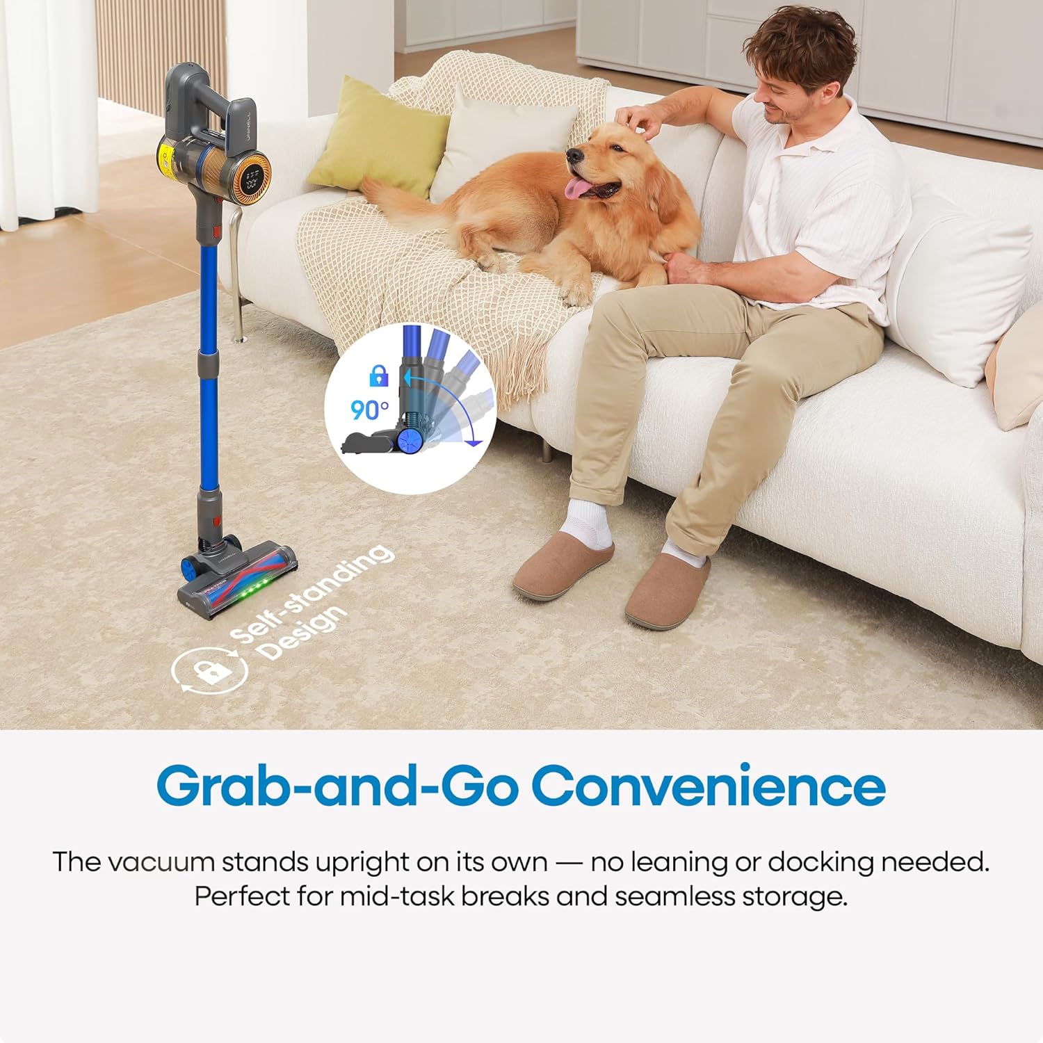 UNINELL HOME UV1 Cordless Vacuum Cleaner Bundle with Replacement Battery(Without Adapter)