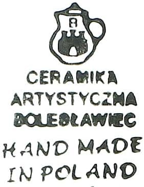 Blue Rose Polish Pottery - Green Teresa Apple Baker - 5