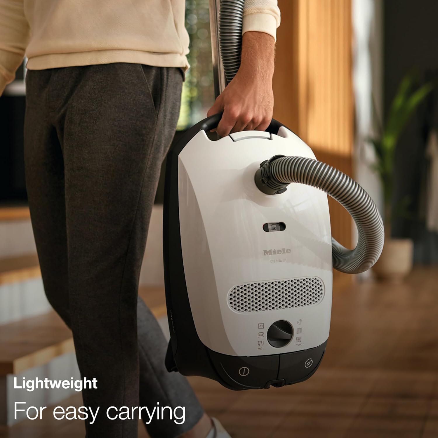 Miele Classic C1 Pure Suction Bagged Canister Vacuum, Graphite Grey - Portable, Household