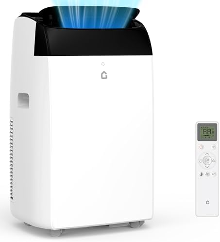 14000 BTU Portable Air Conditioners - Large 3 in-1 Standing AC Unit Cooling Up to 750 Sq.Ft - Quiet Air Condicionado with Remote Control, Cool, Fan, Dehumidifier, 24H Timer - Room Bedroom Indoor Floor