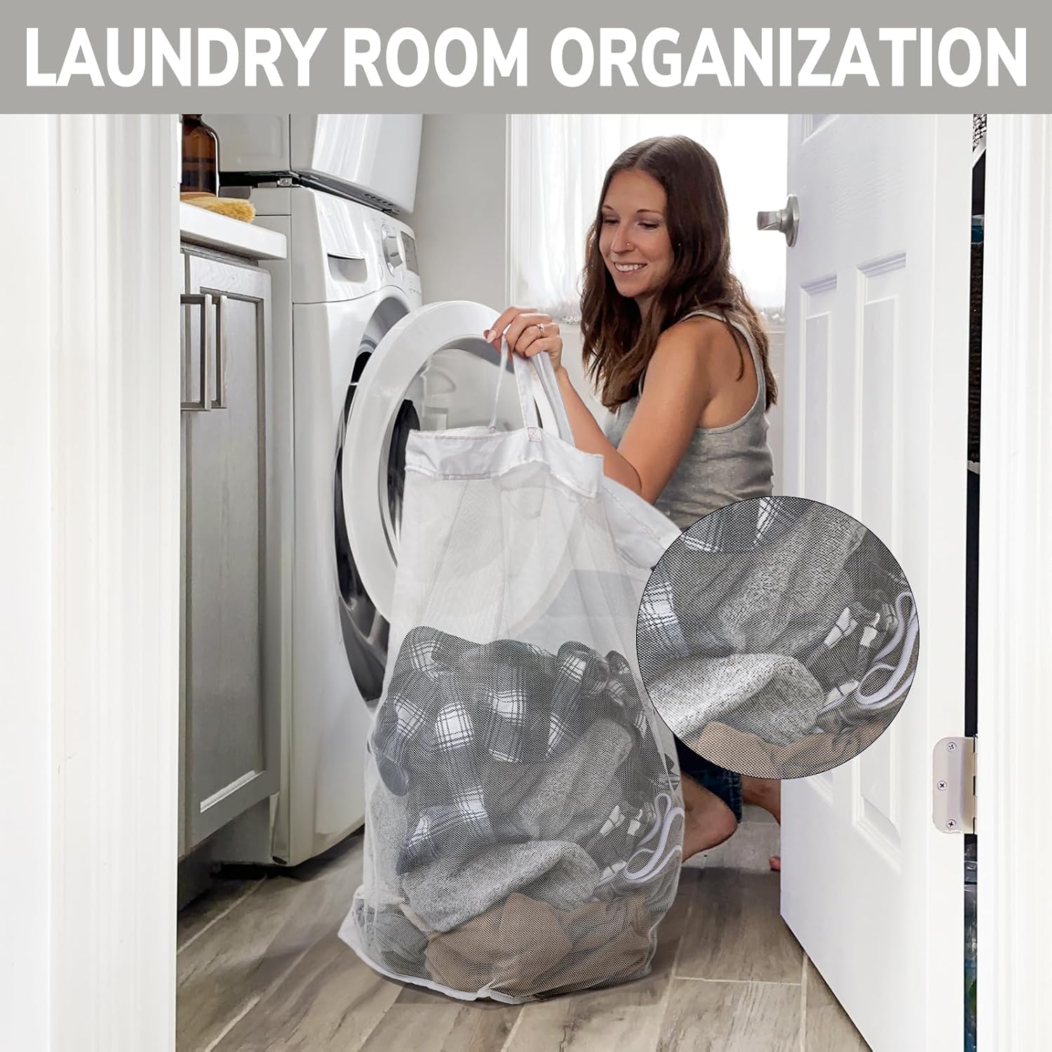 Goodpick Pink Laundry Baskets with Wheels 2-Pack, 75L Rolling Laundry Basket with Removable Wash Bags, Large Laundry Hamper for Corner Dorm, Collapsible Laundry Basket on Wheels