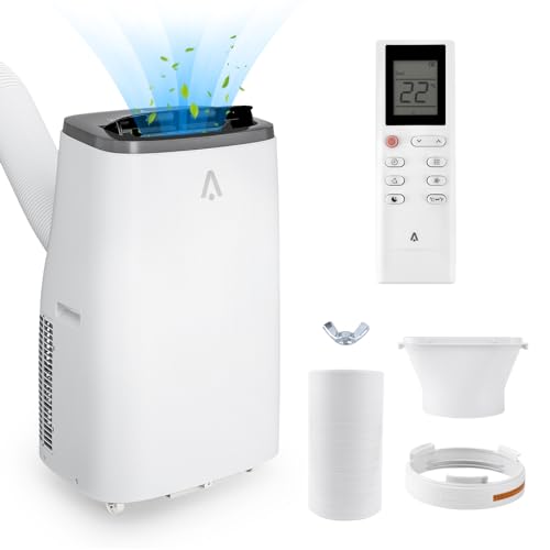 14000 BTU Portable Air Conditioner 3 in 1 Multifunctional Unit with Remote, Ideal for Cooling 750 Sq.Ft Spaces in Homes and Offices, with Dehumidifier & Fan, Remote Control, Sleep Mode, 24H Timer