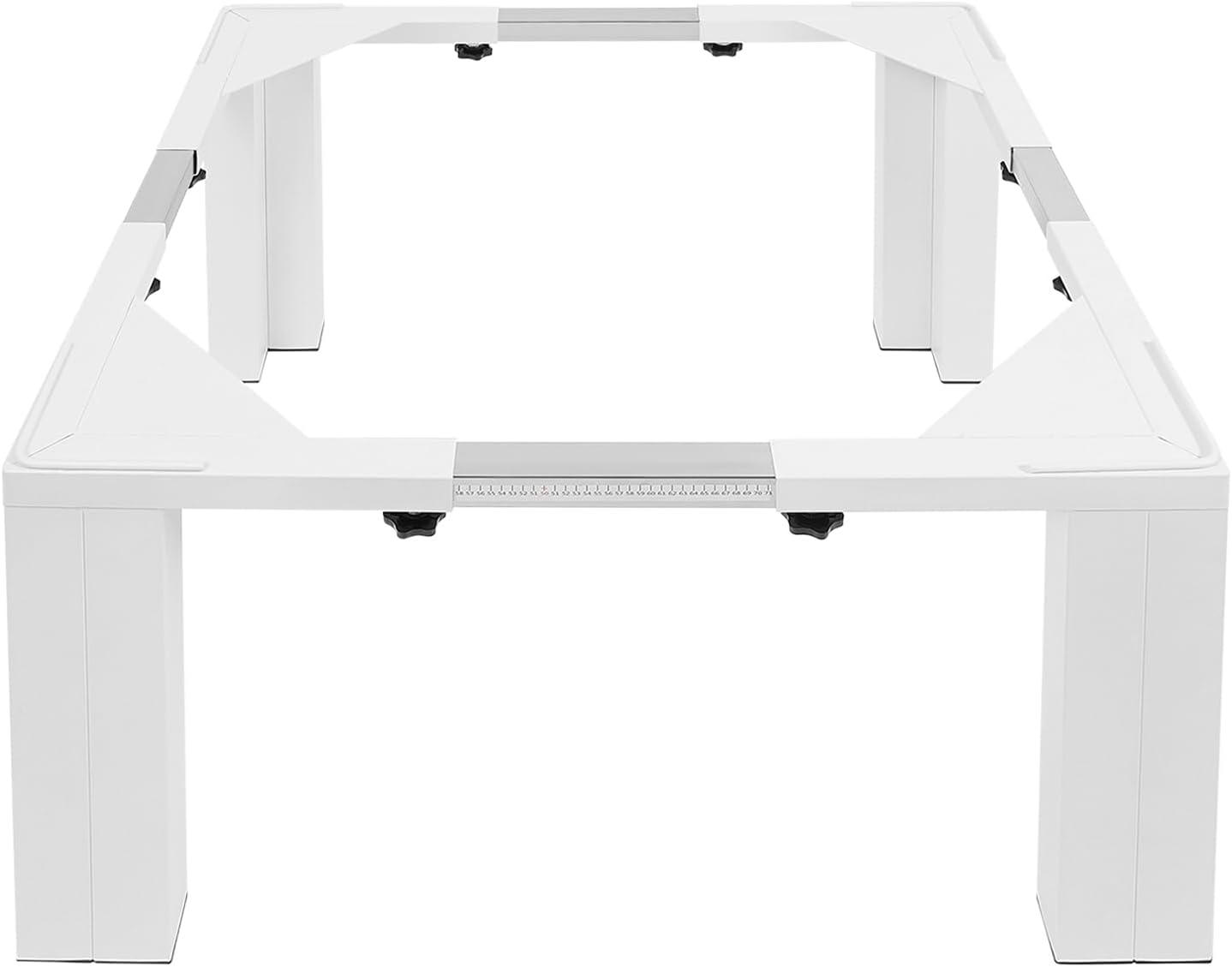 Heavy Duty Stainless Steel Washing Machine Stand 1200Lbs, Adjustable Washer Dryer Refrigerator Base 16In Height, Universal Appliance Rack for Laundry Room, Home, Commercial Use (White)