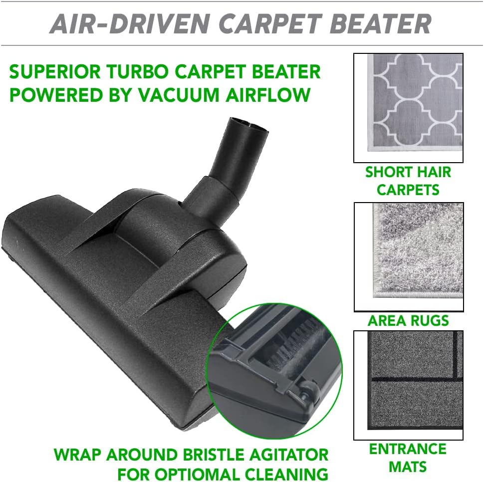 OVO Airwatts Heavy Duty Powerful Central Vacuum System, Hybrid Filtration (with or Without Disposable Bags) 35L or 9.25Gal, 700 Air watts with 35ft Premium Deluxe Plus Accessory kit Included, White