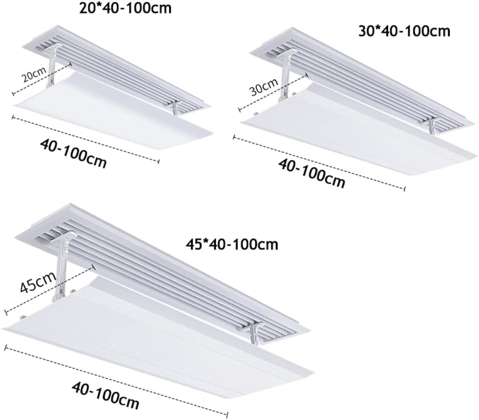 Central Air Conditioner Cold and Hot Air Outlet Deflector Universal Anti-Straight Wind Visor Cold Air Transfer Air Deflector Suitable for Office/Home Cooling/Heating Air Circulation