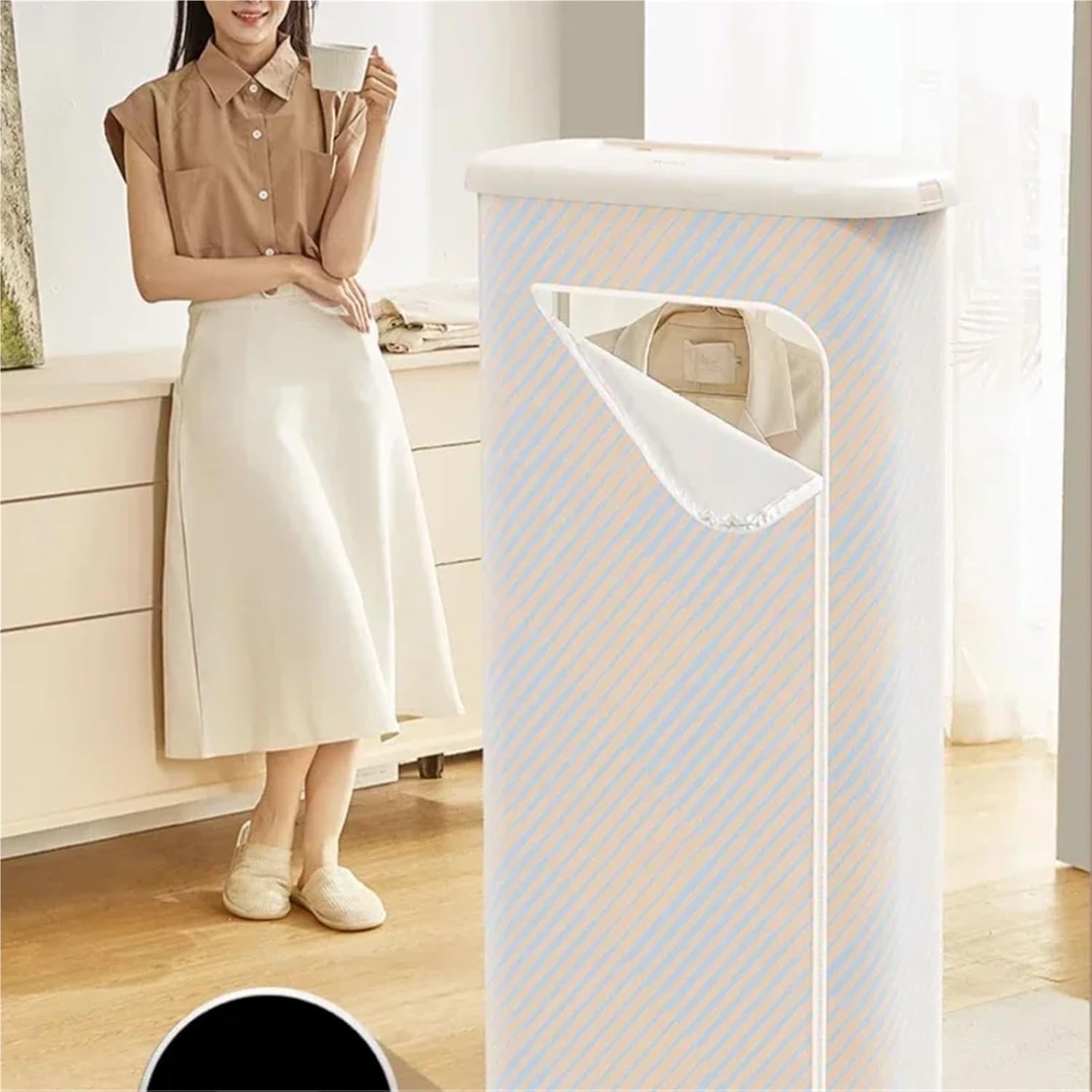 Portable Clothes Dryer, Foldable Dryer Automatic Clothes Drying Machine Household Small Air Dryer,for Travel,Apartment